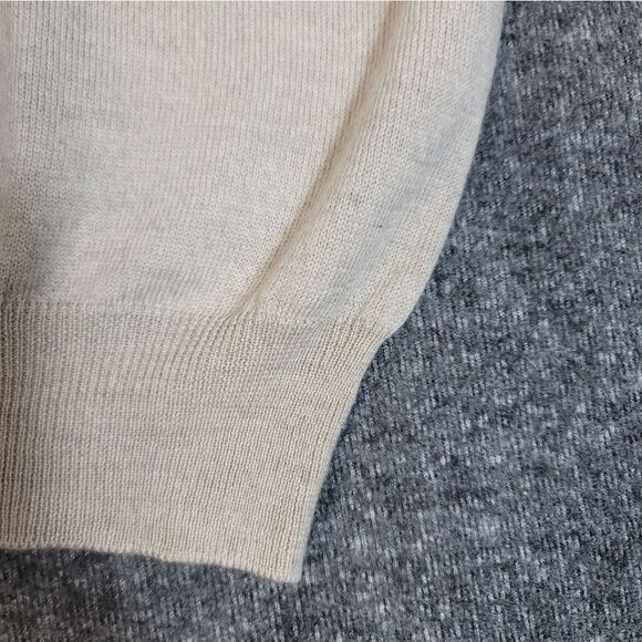 Vtg Gran Sasso Mens Golf Sweater Size 2XL Beige Wool Pullover Mock Neck - Picture 7 of 12